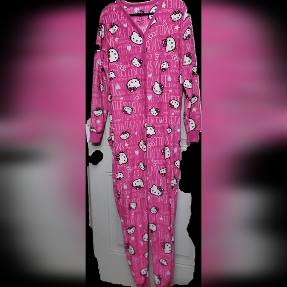 Hello Kitty Pink Pajama Onesie womans XL - Picture 4 of 12